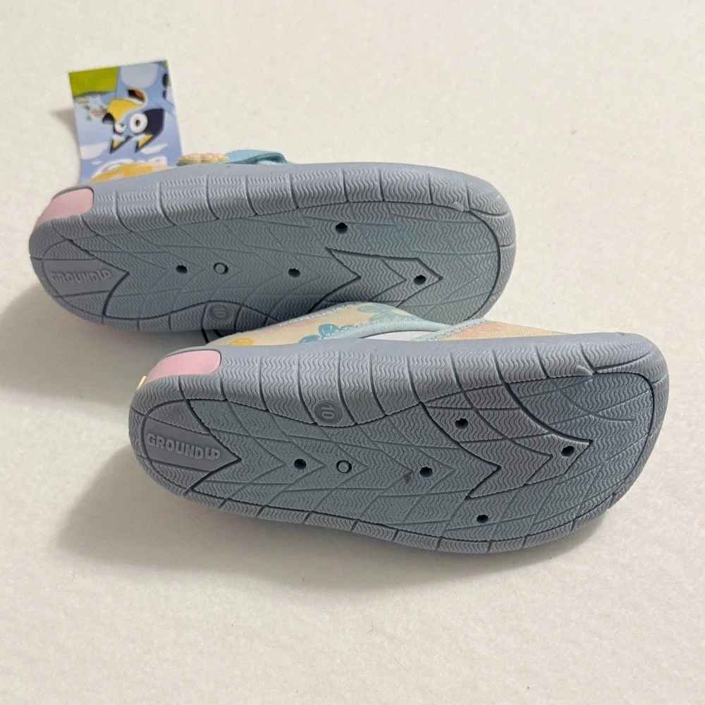 Ground Up Water Shoes Girls 10 Multi Bluey Bingo Floral Slip On GTBY44GU009E‎
